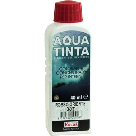 COLORANTE ACQUA AQUATINTA - 307 ROSSO ORIENTE ML 40 - 10 pezzi