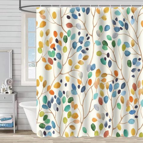 Rideau de douche imperméable anti-moisissure 150×180 cm, crochet fourni pour salle de bain (1/4)