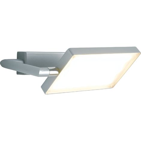 Applique LED BOOK in alluminio grigio con diffusore orientabile 18W 3200K
