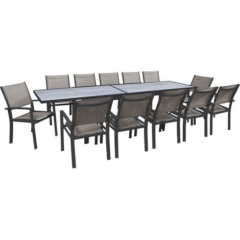 Set da pranzo da giardino estensibile "Lagos" - 200/320 cm - Talpa - 12 posti