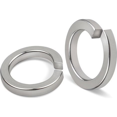Lot de 25 rondelles à ressort hélicoïdales M4, DIN 127, forme B, après anneau ressort lisse, A2 V2A en acier inoxydable (1/5)