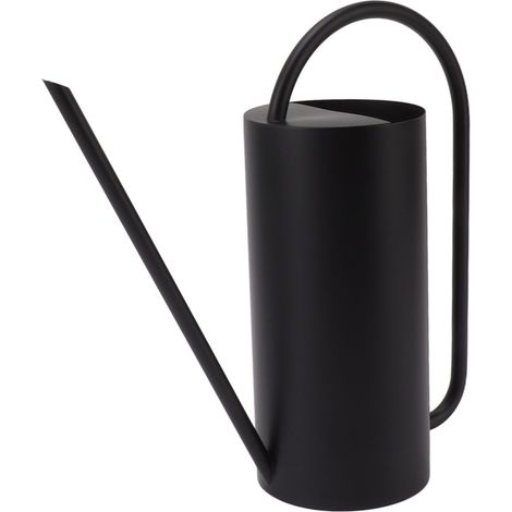 Arrosoir en Acier Inoxydable 1500ml avec Bec Long - Pot de Jardin Noir pour Plantes (1/5)