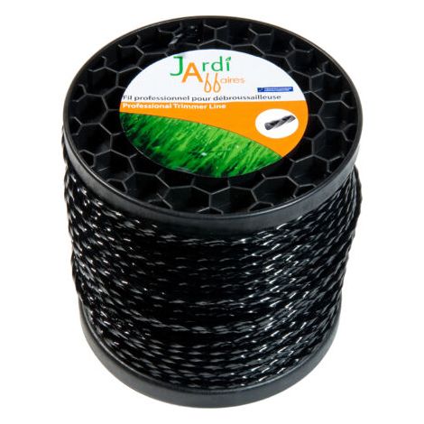Fil torsadé pour débroussailleuse 4,4mm x 77 mètres – Coupe nette sans éclat – Pour terrains accidentés – Qualité PRO