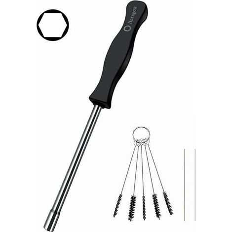 Attrezzo di regolazione del carburatore esagonale da 4 mm 5910 890 2307 per motosega, decespugliatore, soffiatore e spazzole Stihl Ryobi Poulan Homelite Husqvarna Echo + ugelli (1/5)