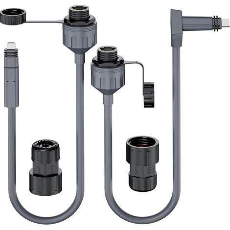 Câble Starlink Gen 2 Haute Performance, Charge D'Alimentation Pour Starlink Gen 2, 0,5 M, Pour Transmission De Données Standard V2 Haute Vitesse Intérieure Et Extérieure (Tête Droite + Coude Du Tuyau) (1/5)