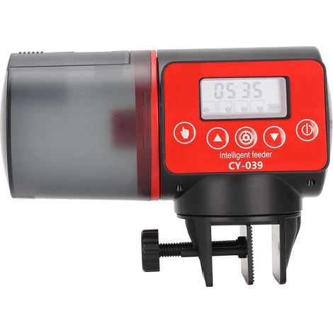 Distributeur automatique de nourriture pour poissons d'aquarium de 200 ml, réglable et multifonctionnel. (1/5)