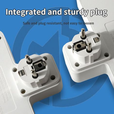 Adaptateur Prise Murale - 2 Prises Avec Terre - Port USB Type-C - Micro Veilleuse - Blanc - 2500 W (1/4)