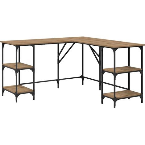 Maison Exclusive - Escritorio Roble artesanal 139 x 139 x 75 cm