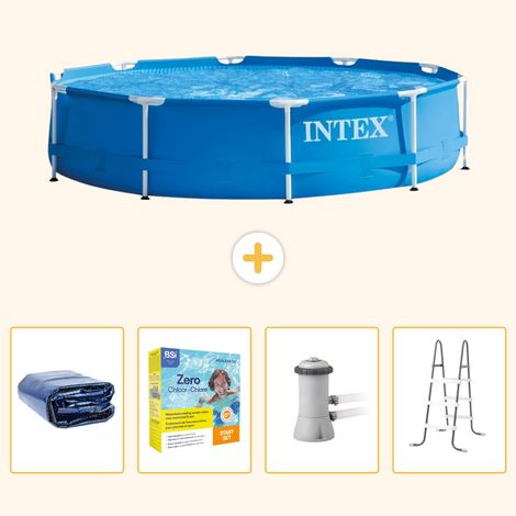 Intex Piscine Tubulaire Ronde - 366x76 cm - 5-pièces SCB13 (1/5)