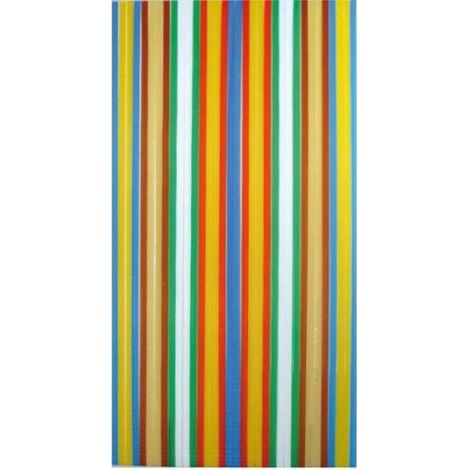 Rideau de porte Antilles en polyéthylène - 90x220 cm - multicolore (1/4)