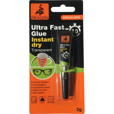 Colla cianoacrilica super adesiva universale ad asciugatura rapida in 10 secondi, 2 g, 1 pz. (1/4)