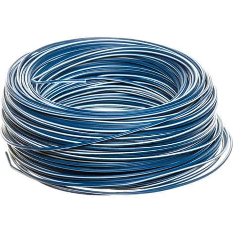 Cavo di installazione H05V-K 1 blu scuro con striscia bianca 4510923 /100m/