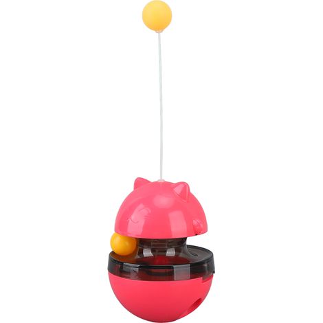 Distributeur de friandises pour chat, jouet distributeur de nourriture pour chat, balle interactive, puzzle pour chaton, jouet distributeur de nourriture, carmin pour animaux (1/5)