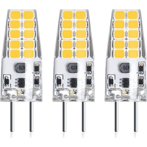 [NIEMALS VERWENDET] 3 Stück 3 W 12 V G6,35 LED-Leuchtmittel, T3/T4/T5-Sockel, G6,35/GY6,35-Sockel, Kaltweiß 6000 K, Ersatz von 30 W Halogenlampen für Unterschrankbeleuchtung, Licht, Schreibtischlampe 