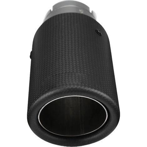 Tuyau d'échappement style fibre de carbone, embout simple modifié pour voiture, 54-76mm (1/5)