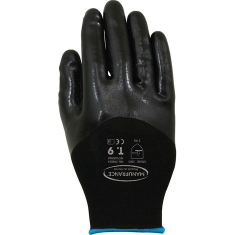 Gants de manutention gros travaux mecaniques - T10 - Noir