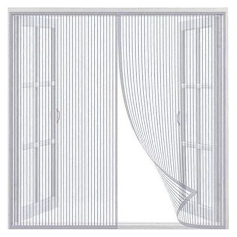 Moustiquaire magnétique pour fenêtre de maison, anti-perforation, rayée, empêche les insectes d'entrer, laisse passer la brise fraîche dans la protection d'écran en maille 120 x 120 cm (1/5)