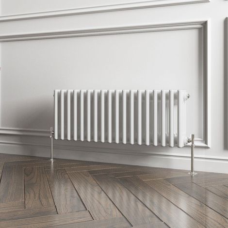 Biubiubath Traditional Cast Iron Style Radiator Horizontal 3 Column White 300x830mm
