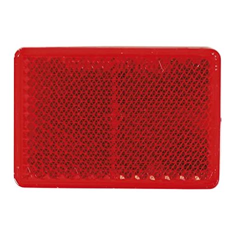 SPOTLIGHT CATADIOPTRE RECTANGULAIRE ADHÉSIF RÉFLECTEUR RECTANGULAIRE, CATAPHOTE - COLORIS : ROUGE - DIMENSIONS : 57X39MM - FOR