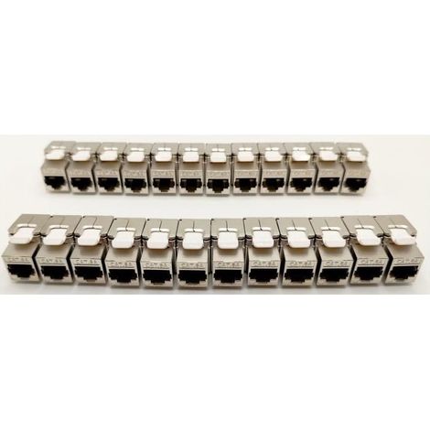 Confezione da 24 inserti keystone RJ45 Cat.6a - LINEAIRE - PR24AS24 - Corto - Schermato (1/5)