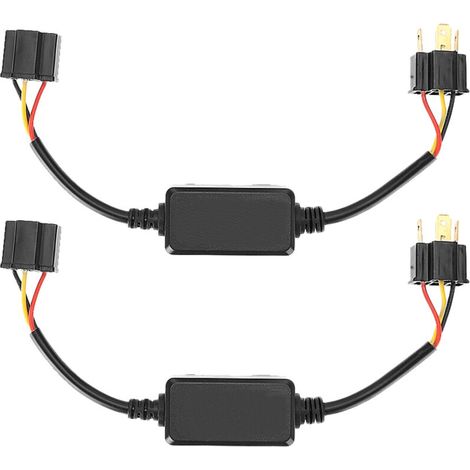 Decodificatore fari Suuonee, 2 pezzi Decodificatore fari LED per auto Radio Audio Filtro anti-interferenza cancellatore errori per H4 (1/4)