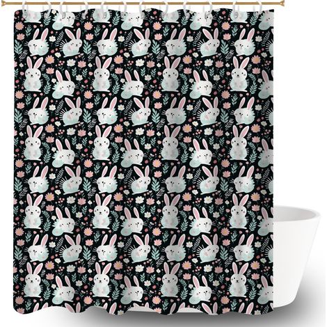 Rideau polyester pour douche 180x180 poids lesté polyester pour salle de bain pour accueillir l’été dans sa maison (1/5)