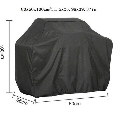 Housse pour mobilier de jardin 80x66x100cm Couverture De Barbecue Noir Couverture De Gril De Barbecue Extérieure Bâche De Bâche De Barbecue Imperméable Couvertures De Gril-- (1/5)