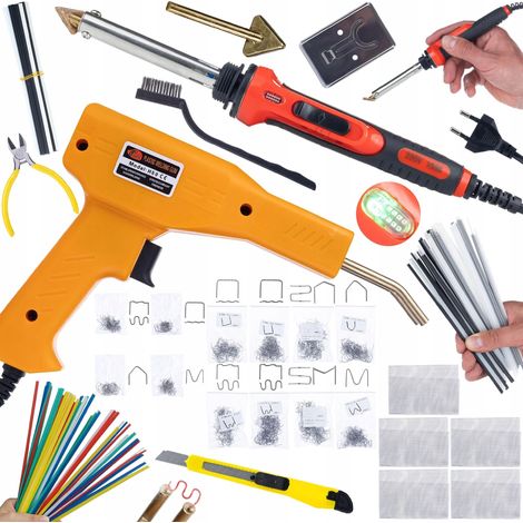Red Odysseya Saldatore 100W RRO100W Plastica 5 Griglie Punta per cacciavite Supporto + Cucitrice 200 Graffette + 800 Graffette + Kit Prowelder Mini (1/5)