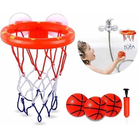 Mini Panier de Basket - FOLAYA - Jouet de Bain - Ventouse - 3 Balles - Plastique Non Toxique (1/4)
