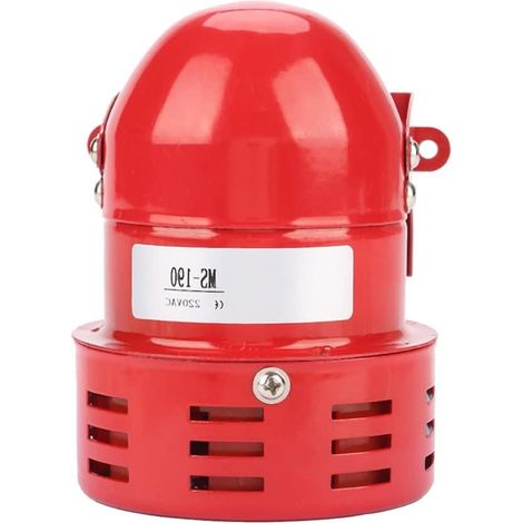 220V 120DB Rouge Mini Alarme de Moteur en Métal Son Industriel Garde électrique Contre Le Vol Klaxon Sonore Sirène Sirène Alarme Continue Klaxon MS-190 contrôle Industriel (1/5)