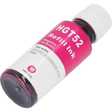 Rote Ersatztinte für HP GT5810/5820 Drucker, 70 ml Nachfüllflasche, kompatible Nachfülltinte, Flüssigtintenpatrone (1/5)
