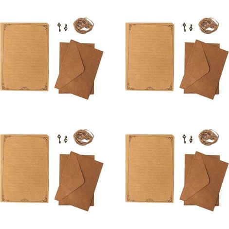 48 piezas de papel de estilo europeo de la serie Vintage Paper, papelería para escribir cartas, número 3 (1/4)