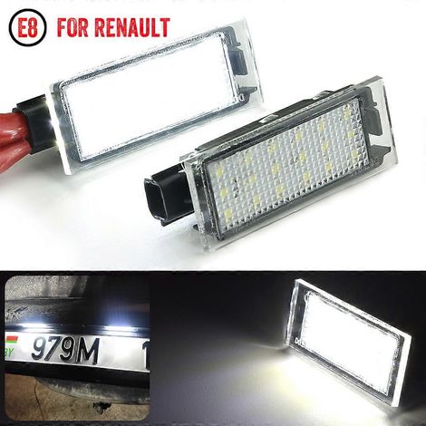 Rétroéclairage LED pour plaque d'immatriculation (compatible Renault Megane 2, Clio Laguna 2, Megane 3, Twingo Master). (1/5)