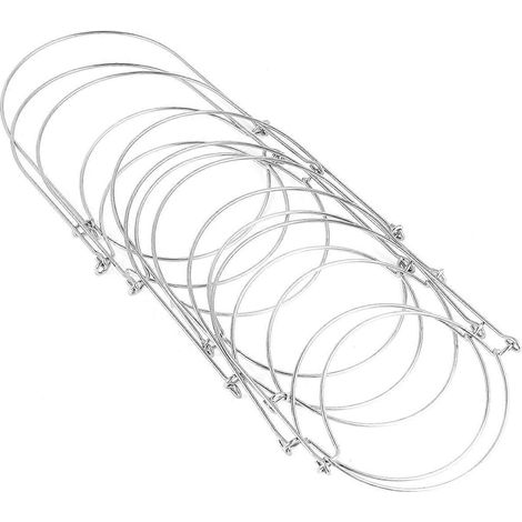 Lot de 8 supports pour couvercles de bocaux Mason, poignées en fil d'acier inoxydable, compatibles avec une ouverture de 70 mm.-70mm-Silver (1/3)