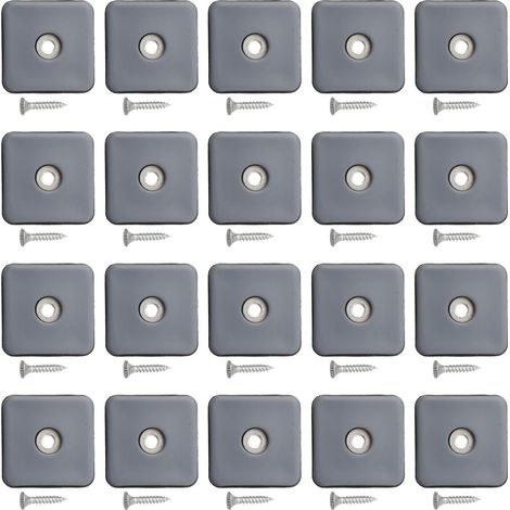 Lot de 20 patins en PTFE pour meubles, adaptés aux parquets et (1/4)