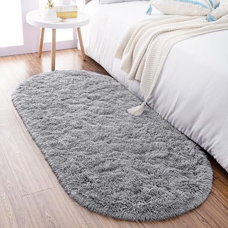 Tapis Shaggy - 60 x 160 cm - Base Antidérapante À Points Plastiques - Pour Chambre À Coucher, Chambre D'Enfant, Salon, Bureau - 1 Pièce (1/5)