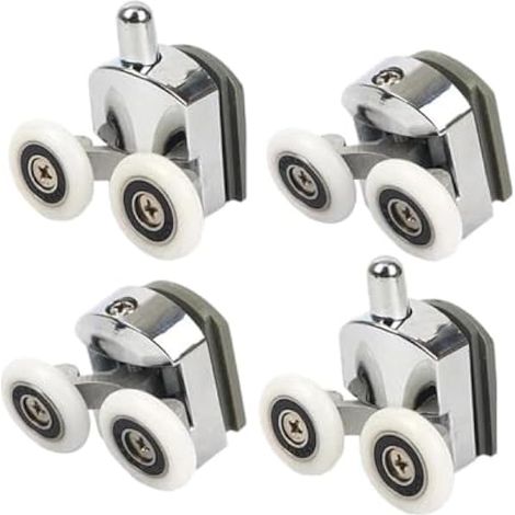 Double De Remplacement Haut Et Bas Pour Roulettes De Porte De Douche Galet (1/5)