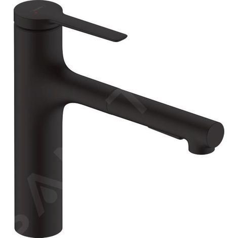 Mitigeur de cuisine à levier unique Zesis M33 ComfortZone 160 2 jets sBox noir mat (1/5)