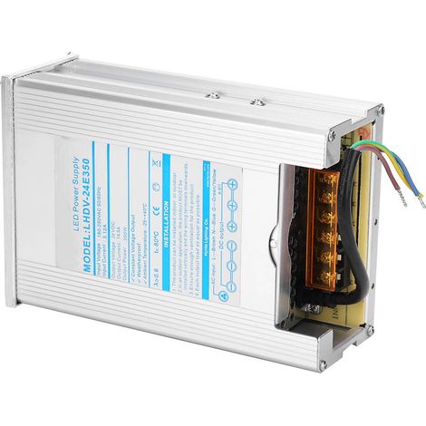 Alimentation à découpage étanche à la pluie pour modules d'éclairage LED, matériau en alliage d'aluminium, driver 350 W, LHDV&24E 350 24 V (1/5)
