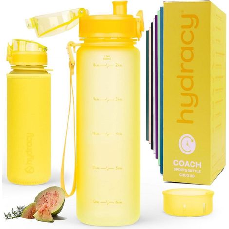 Trinkflasche Fruchteinsatz BPAfrei 500mL Schnelltrink Sonniges Gelb (1/5)