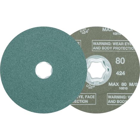 PFERD TOOLS COMBICLICK Zirkon Fiberscheibe Ø 115 mm Z80 für hohen Abtrag auf Stahl 25 Stk (1/4)
