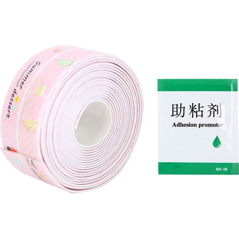 Bande adhésive PVC étanche pour joint de cuisinière et toilettes, ruban auto-adhésif 38mm x 3,2m pour cuisine et salle de bain.