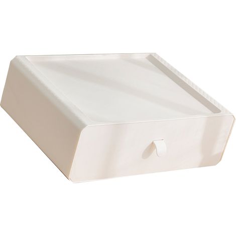 Boîte de rangement sous-vêtements plastique 15 compartiments tiroir bureau accessoires chaussettes soutiens-gorge blanc (1/5)