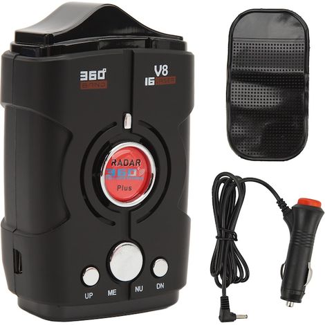 Detector radar auto, 360 grade, receptie frecventa completa, notificare vocala in timp real, 2.4GHz, 410MHz