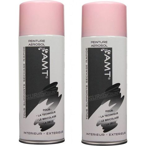 Bombe de Peinture - AMT - Dragée - Lot de 2 - 330ml - Acrylique Intérieur/Extérieur (1/2)