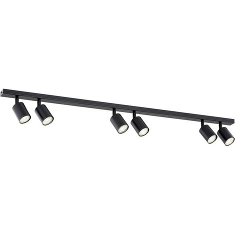 Lampada a Soffitto Flash, Acciaio verniciato a polvere, Nero, 116x14x4 cm (1/5)