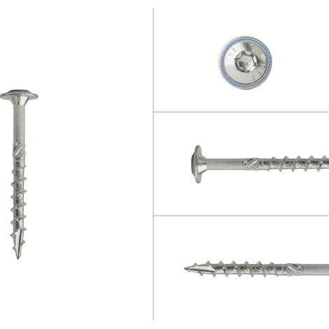 Vis à tête disque galvanisée 6.0 x 60 mm Torx 30 - Boîte 100
