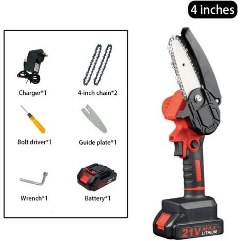 Tronçonneuse à batterie sans fil 10 -2 cm - tronçonneuse électrique portable pour élagage du jardin - coupe du bois
