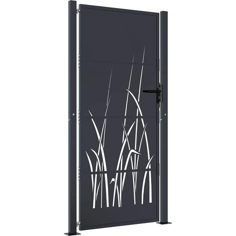 Maison Exclusive - Gartentor Anthrazit 100x175 cm Stahl Gras-Desi