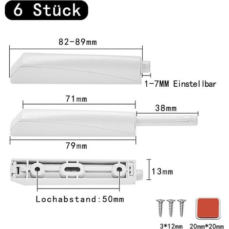 Push To Open Door Opener Cupboard Door Damper Soft Close Furniture Drawer Opener (1/4)